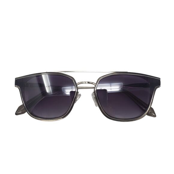 Quay Australia Getaway Smoke Sunglasses Metal Silver Gray UV Protection Womens - Picture 3 of 9